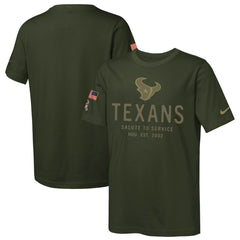 NFL Houston Texans Youth 2025 Salute to Service Sideline Dri-FIT T-Shirt