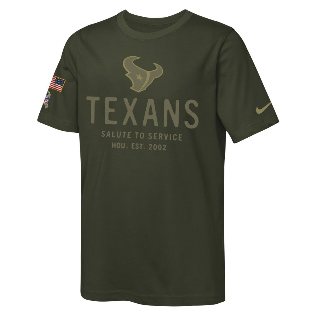 NFL Houston Texans Youth 2025 Salute to Service Sideline Dri-FIT T-Shirt