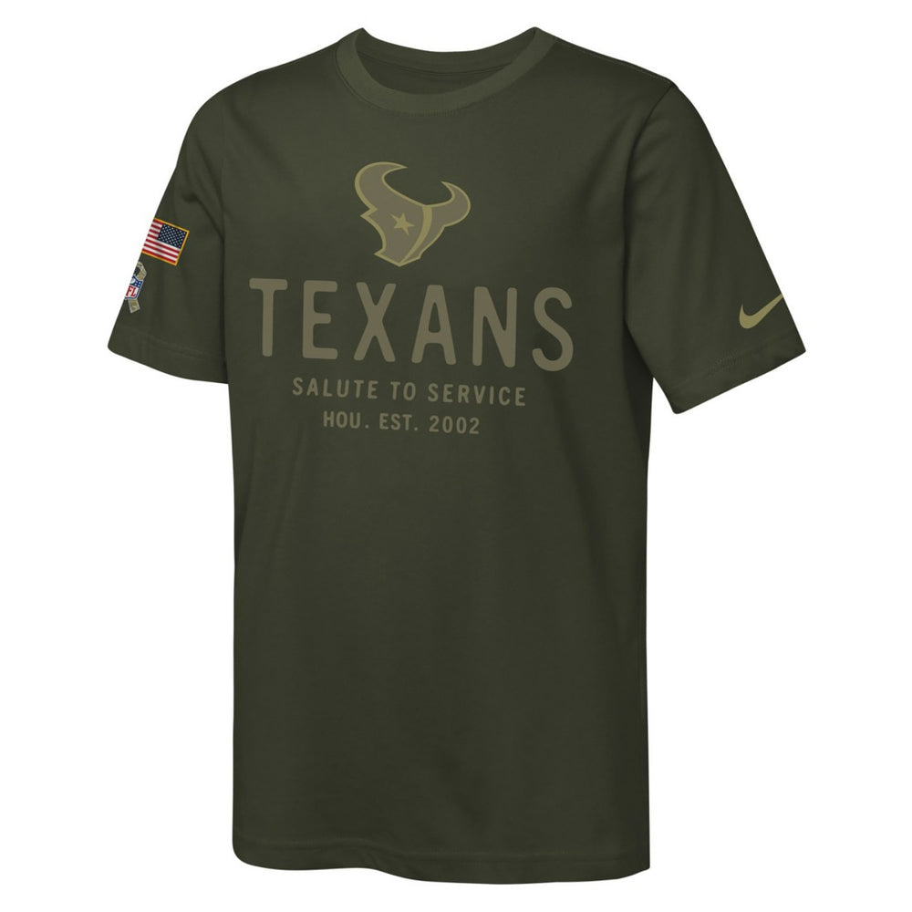 NFL Houston Texans Youth 2025 Salute to Service Sideline Dri-FIT T-Shirt