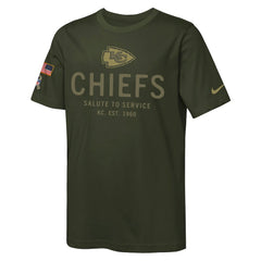 NFL Kansas City Chiefs Youth 2025 Salute to Service Sideline Dri-FIT T-Shirt
