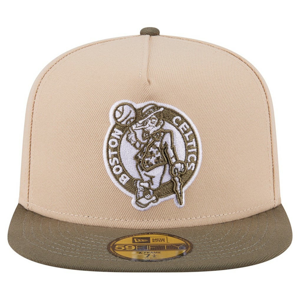 Boston Celtics Color Pack Two-Tone 59FIFTY A-Frame Fitted Hat - Tan | New Era cheap