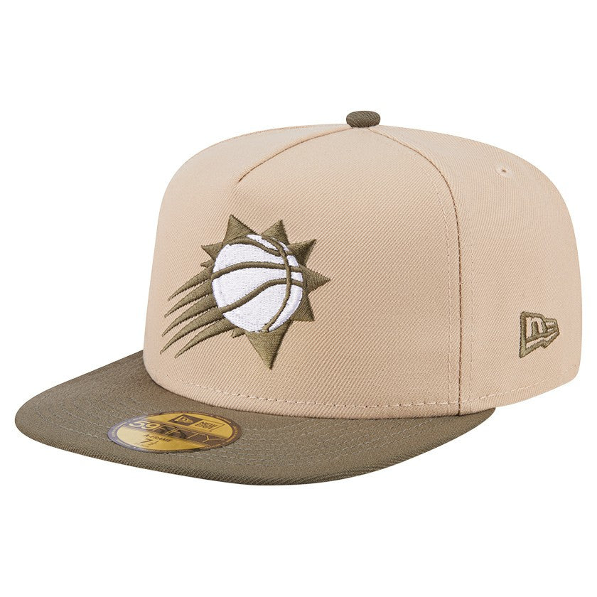 Phoenix Suns Color Pack Two-Tone 59FIFTY A-Frame Fitted Hat - Tan | New Era outlet