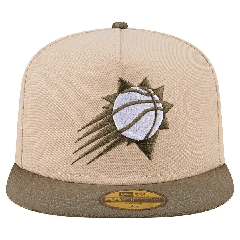 Phoenix Suns Color Pack Two-Tone 59FIFTY A-Frame Fitted Hat - Tan | New Era outlet