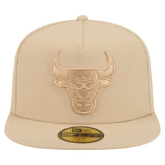 Chicago Bulls Color Pack A-Frame 59FIFTY Fitted Hat - Khaki | New Era sale
