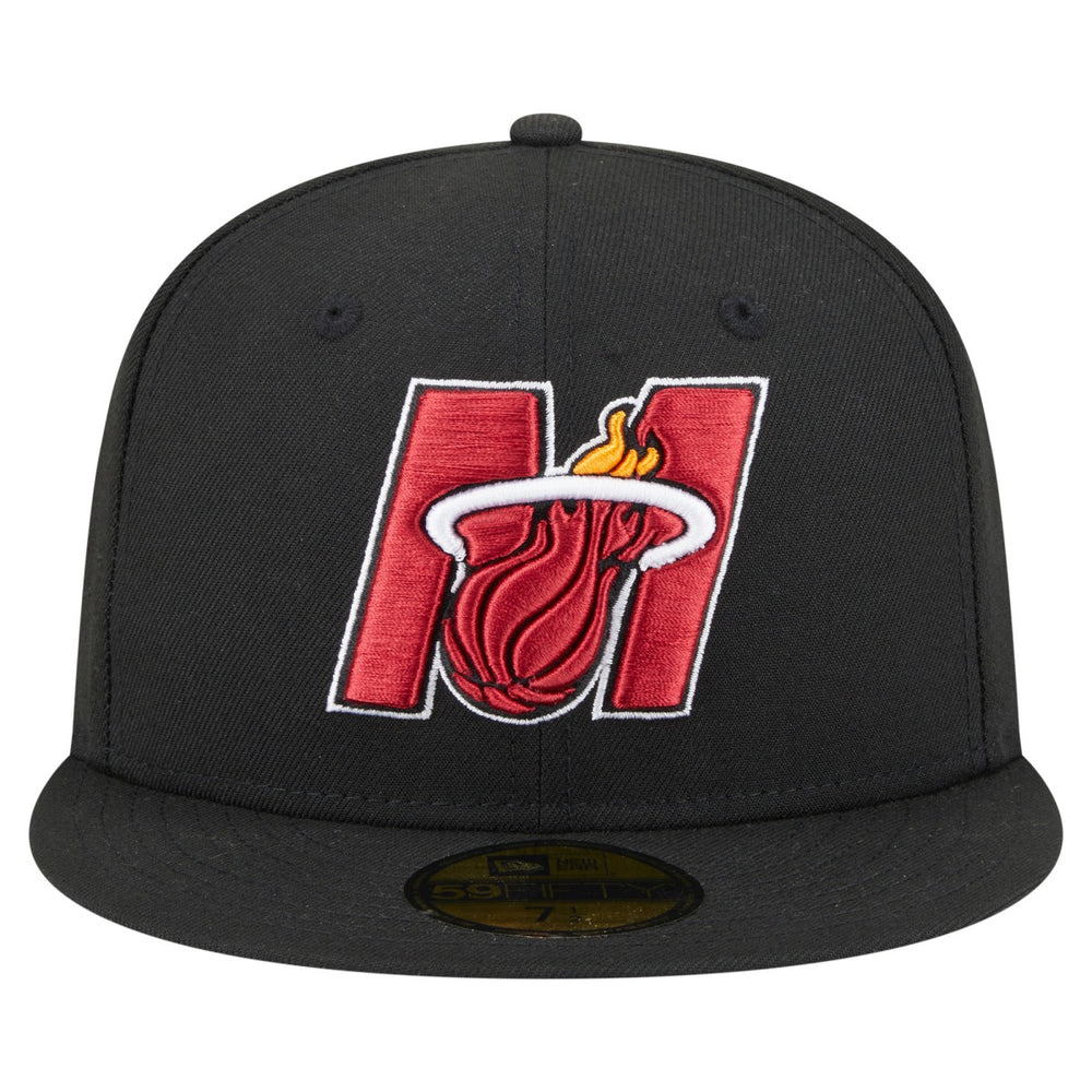 Miami Heat Deceptor 59FIFTY Fitted Hat - Black | New Era cheap