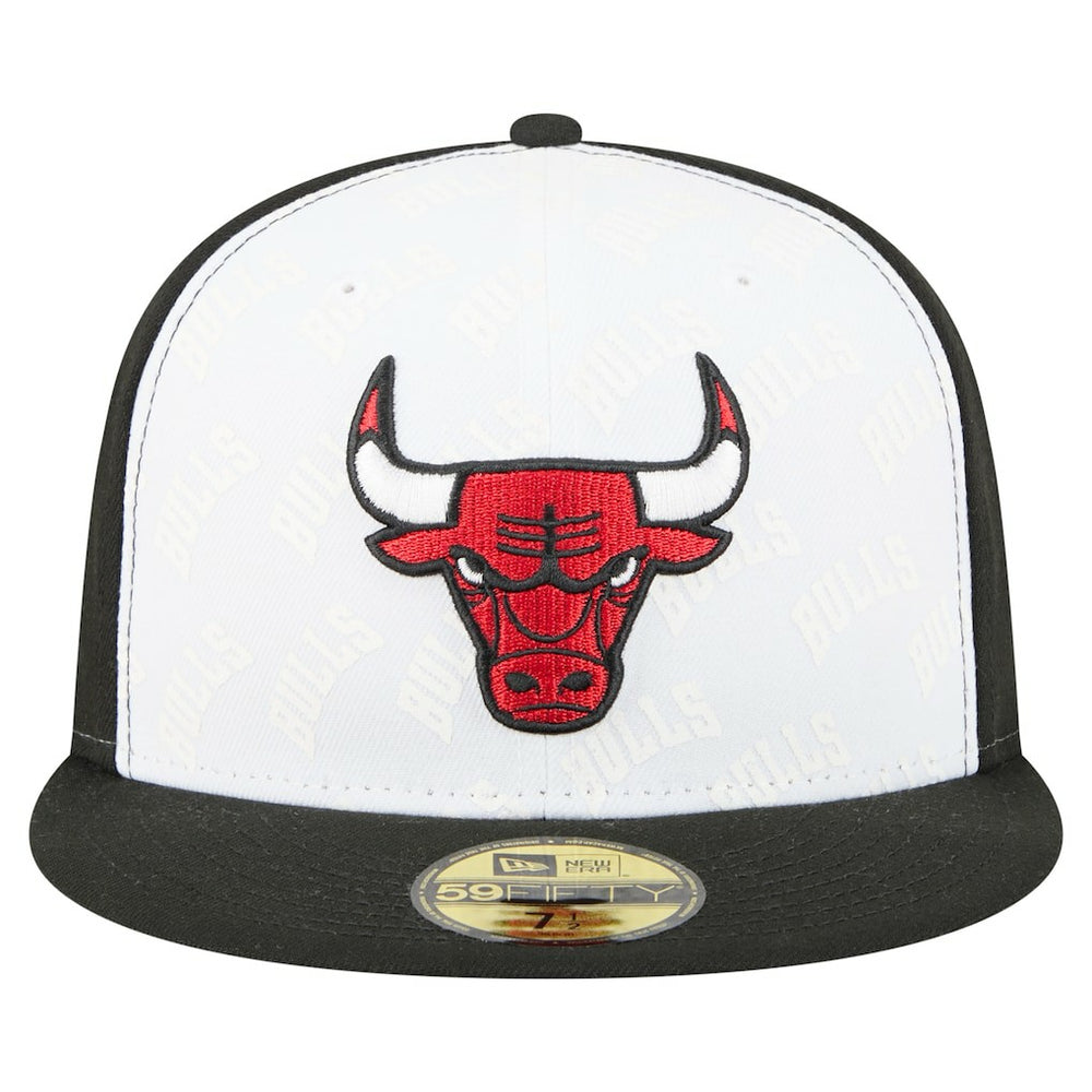 Chicago Bulls Repeat 59Fifty Fitted Hat - White/Black | New Era shop