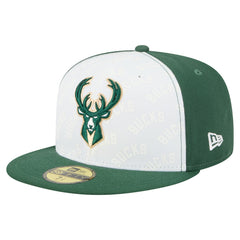 Milwaukee Bucks Repeat 59Fifty Fitted Hat - White/Hunter Green | New Era discount