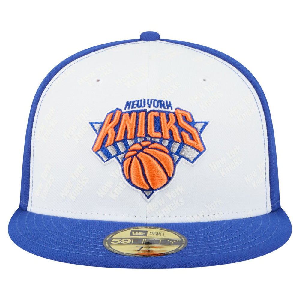 New York Knicks Repeat 59Fifty Fitted Hat - White/Blue | New Era shop