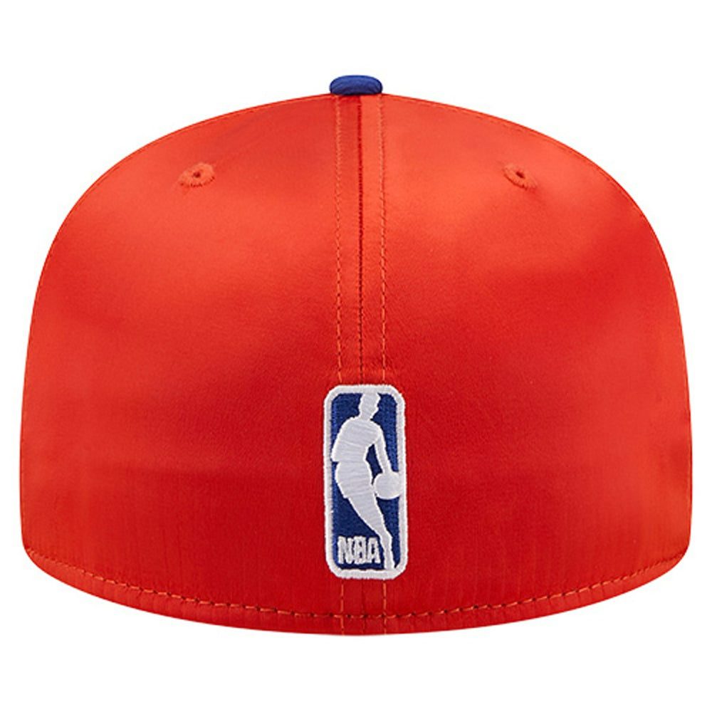 New York Knicks Satin Two-Tone 59FIFTY Fitted Hat - Orange/Blue | New Era cheap