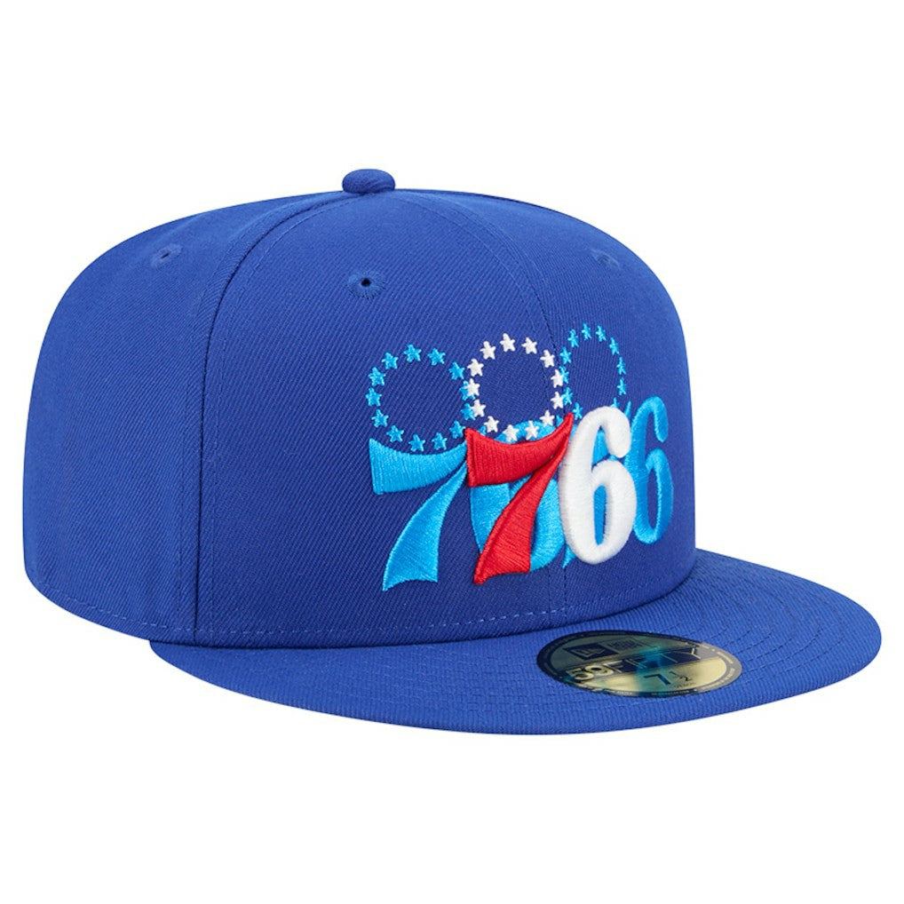 Philadelphia 76ers Tri-Hit 59Fifty Fitted Hat - Royal | New Era sale