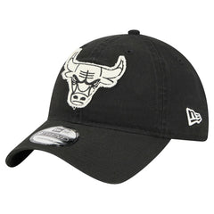 Chicago Bulls Stamp Fabric Applique 9TWENTY Adjustable Hat - Black | New Era sale