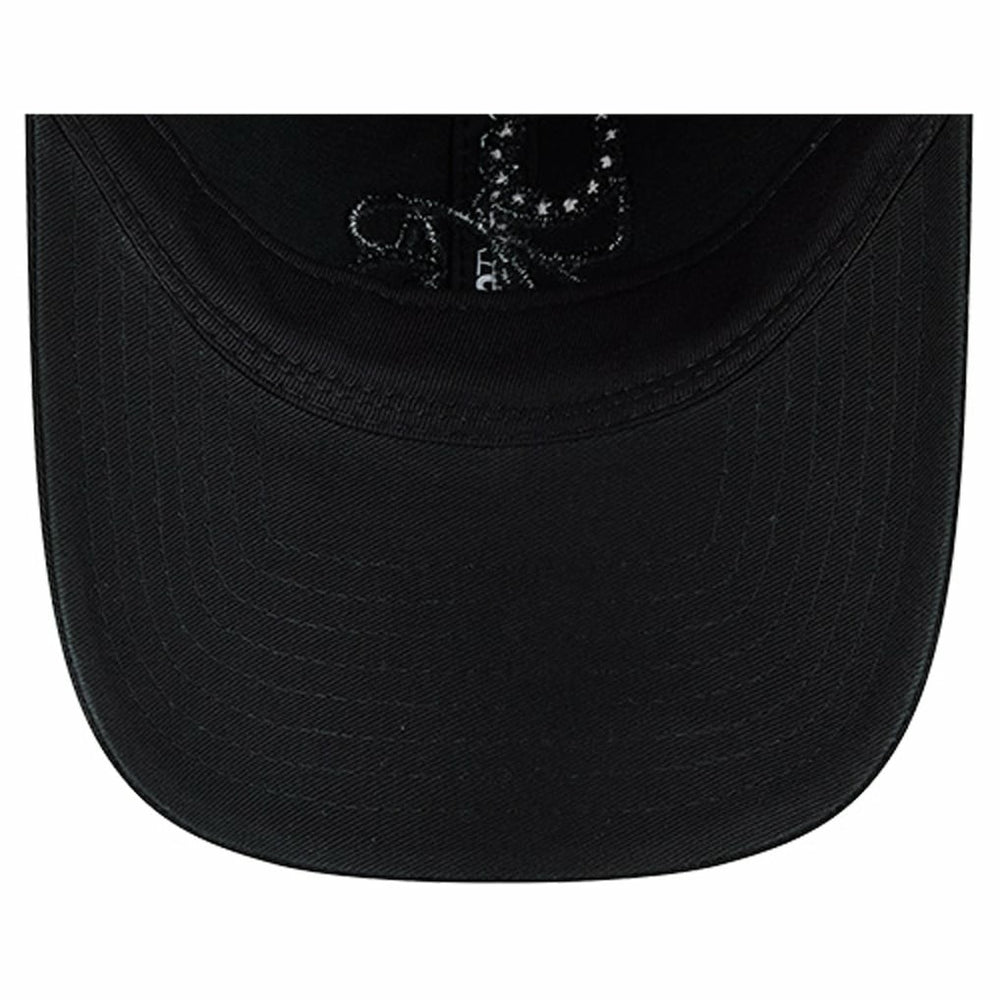 Philadelphia 76ers Stamp Fabric Applique 9TWENTY Adjustable Hat - Black | New Era for sale