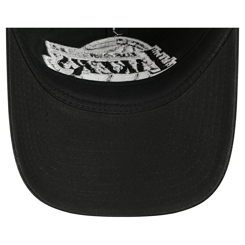 Los Angeles Lakers Stamp Fabric Applique 9TWENTY Adjustable Hat - Black | New Era for sale