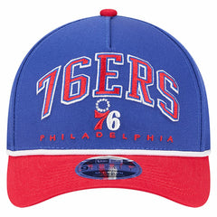 Philadelphia 76ers Bold Arch COOLERA 9FORTY A-Frame M-Crown Adjustable Hat - Royal | New Era cheap