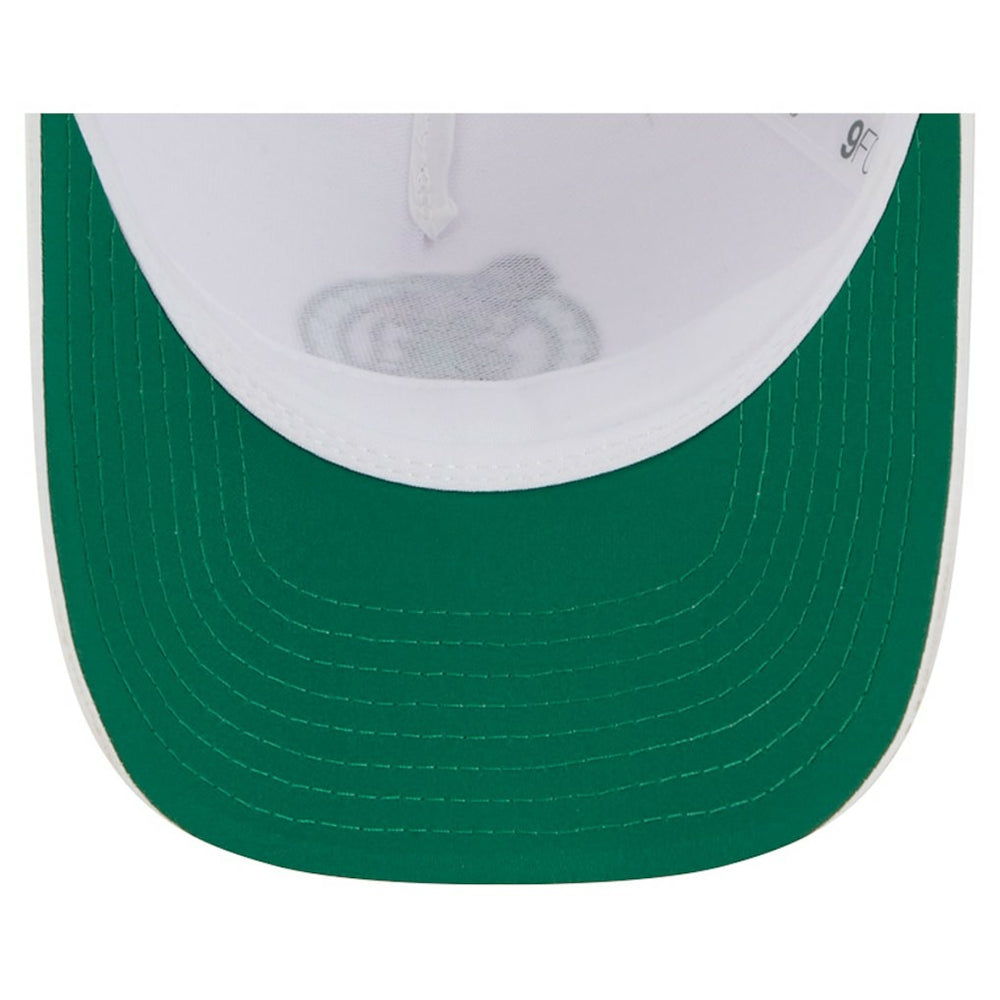 Boston Celtics Featherweight Team Tape 9FORTY M-Crown A-Frame Adjustable Hat - White | New Era on sale