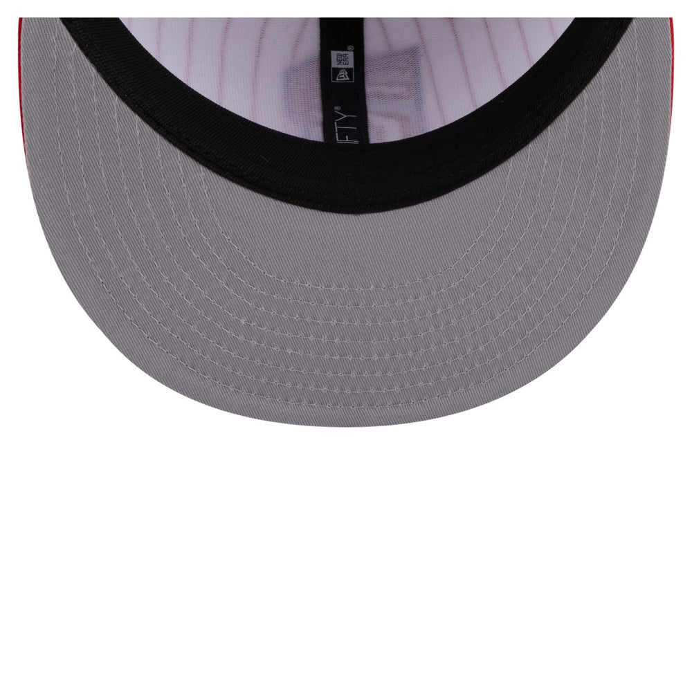 Toronto Raptors Deceptor Pinstripe 9FIFTY Snapback Hat - White | New Era shop