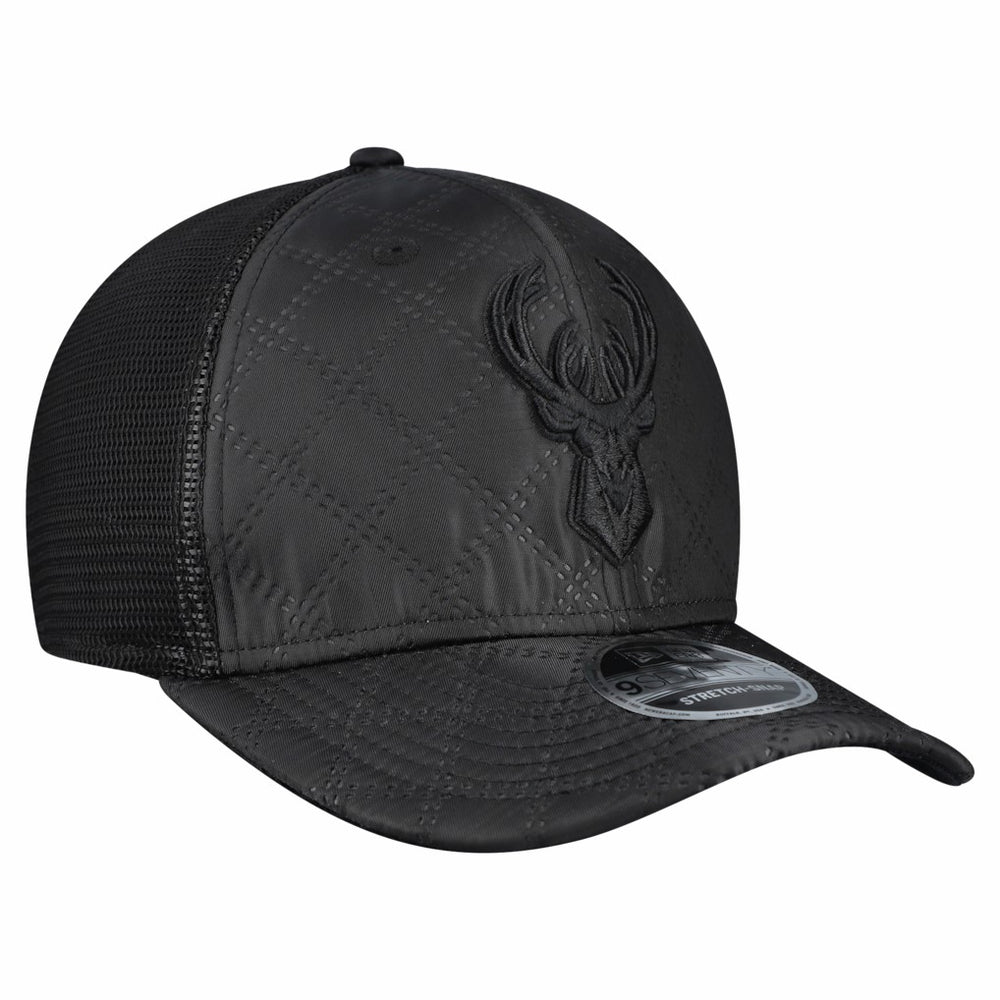 Milwaukee Bucks Quilted 9SEVENTY Trucker Adjustable Hat - Black | New Era online