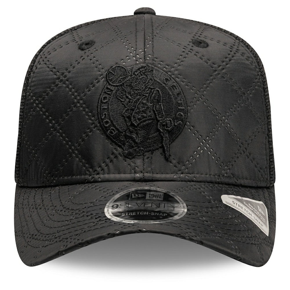 Boston Celtics Quilted 9SEVENTY Trucker Adjustable Hat - Black | New Era sale