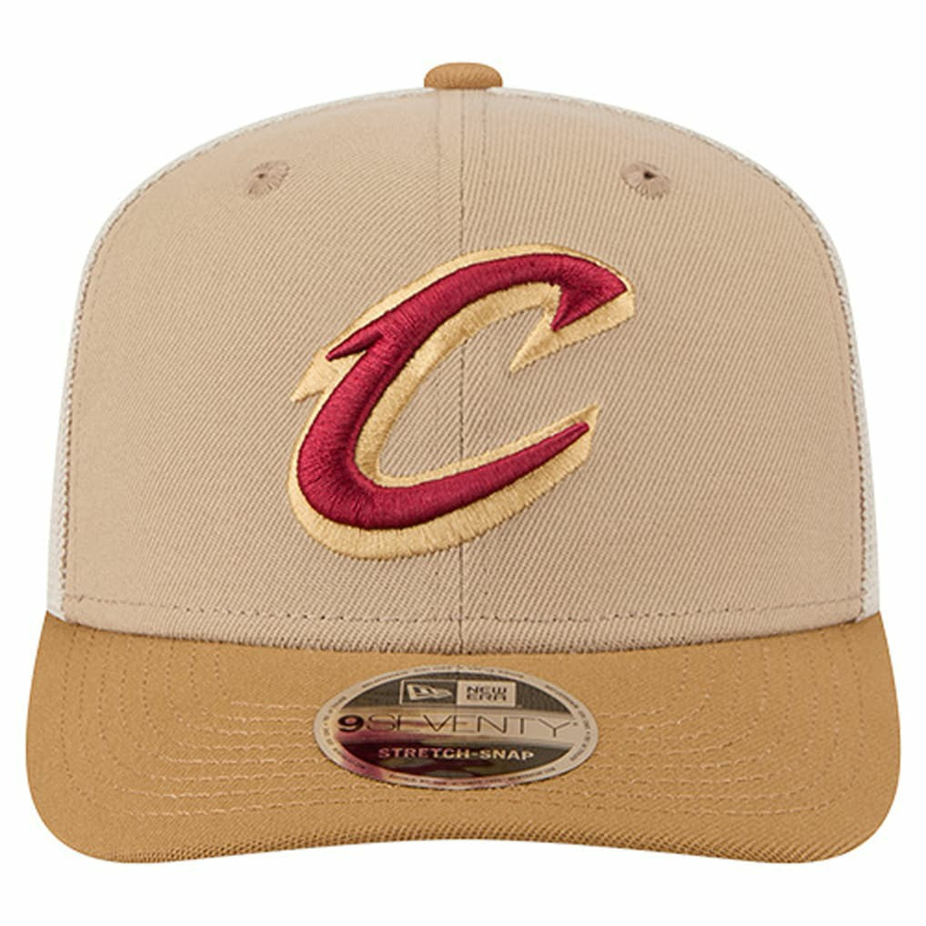 Cleveland Cavaliers Two-Tone 9SEVENTY Adjustable Trucker Hat sale - Tan/Light Brown | New Era outlet