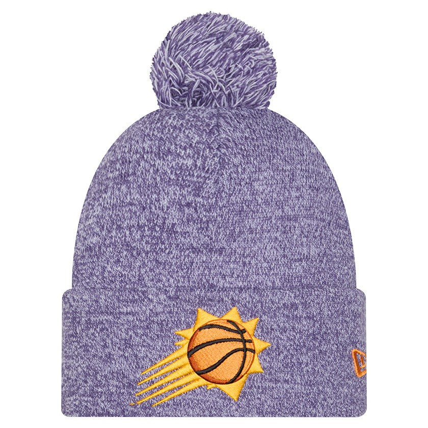 Phoenix Suns Marled Cuffed Knit Hat with Pom - Purple | New Era sale
