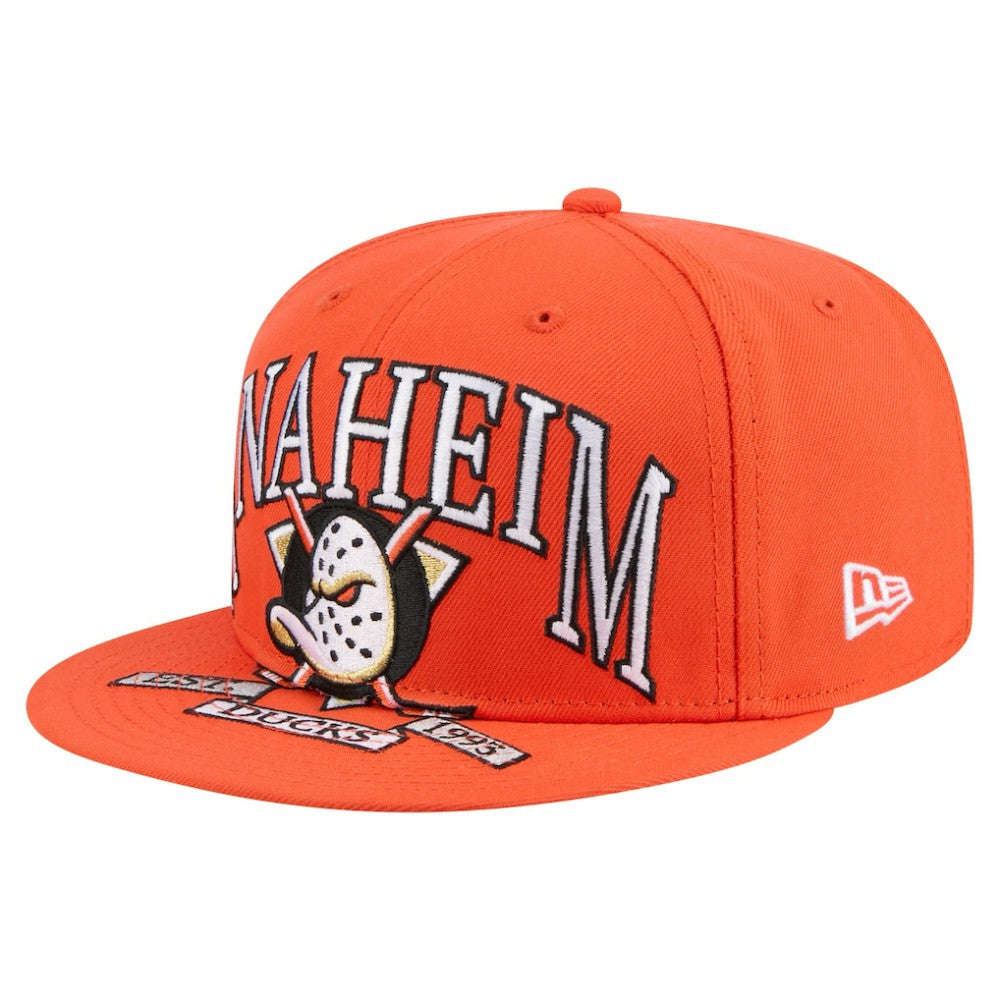 Anaheim Ducks New Era Oversized Vintage Arch 59Fifty Fitted Hat