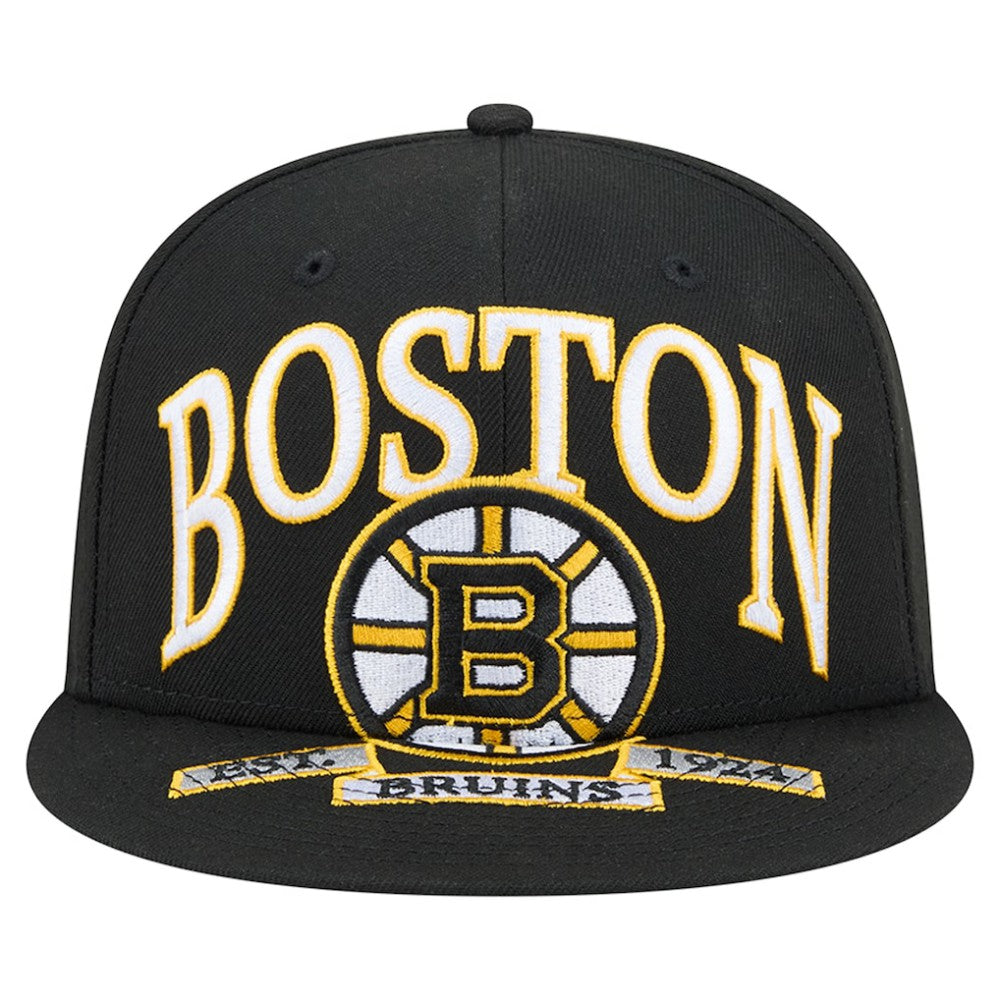 Boston Bruins New Era Oversized Vintage Arch 59Fifty Fitted Hat
