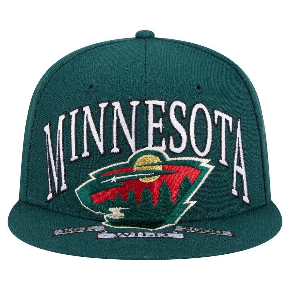 Minnesota Wild New Era Oversized Vintage Arch 59Fifty Fitted Hat