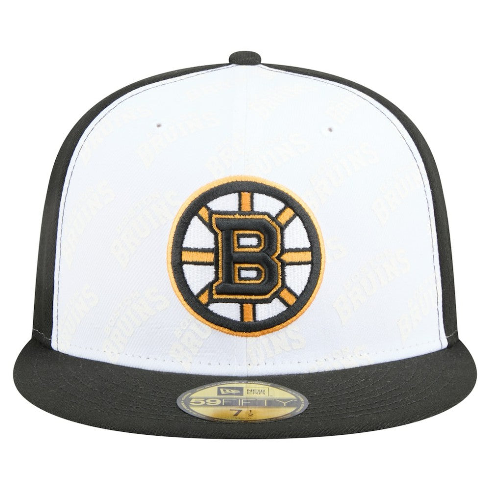 Boston Bruins New Era Repeat Two-Tone 59FIFTY Fitted Hat