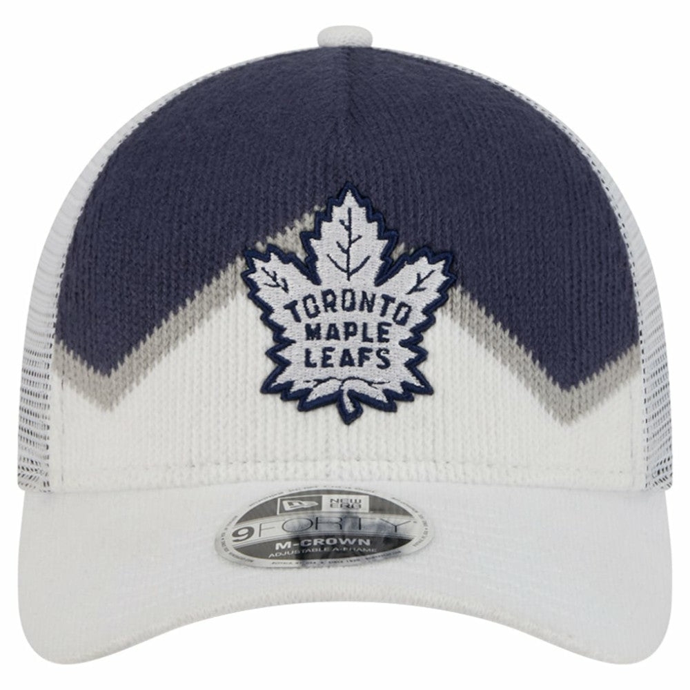 Toronto Maple Leafs New Era Hockey Sock 9FORTY A-Frame M-Crown Adjustable Trucker Hat