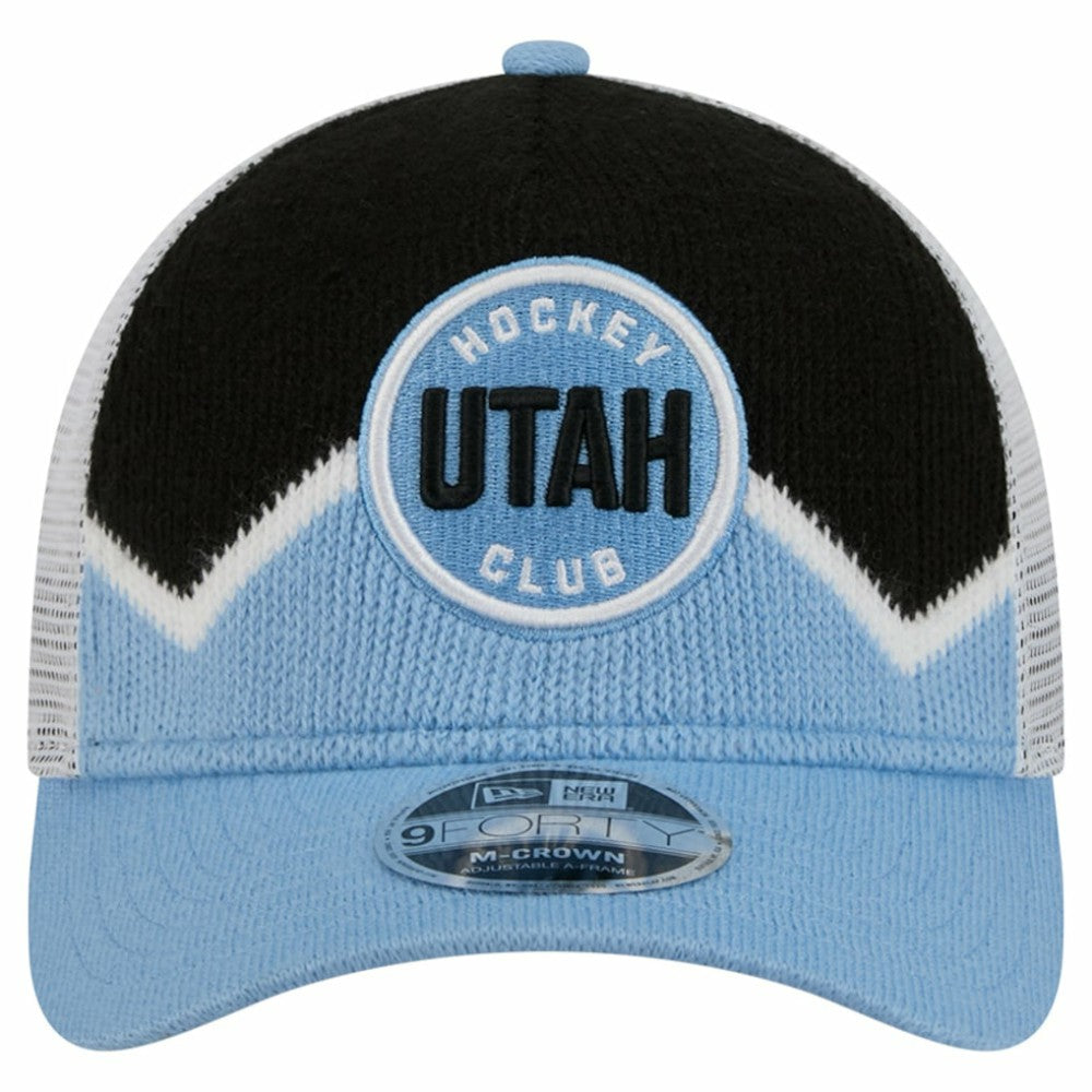 Utah Mammoth New Era Hockey Sock 9FORTY A-Frame M-Crown Adjustable Trucker Hat