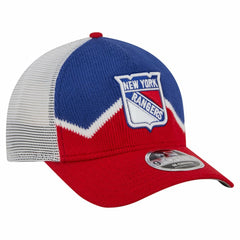 New York Rangers New Era Hockey Sock 9FORTY A-Frame M-Crown Adjustable Trucker Hat