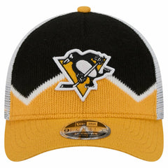Pittsburgh Penguins New Era Hockey Sock 9FORTY A-Frame M-Crown Adjustable Trucker Hat
