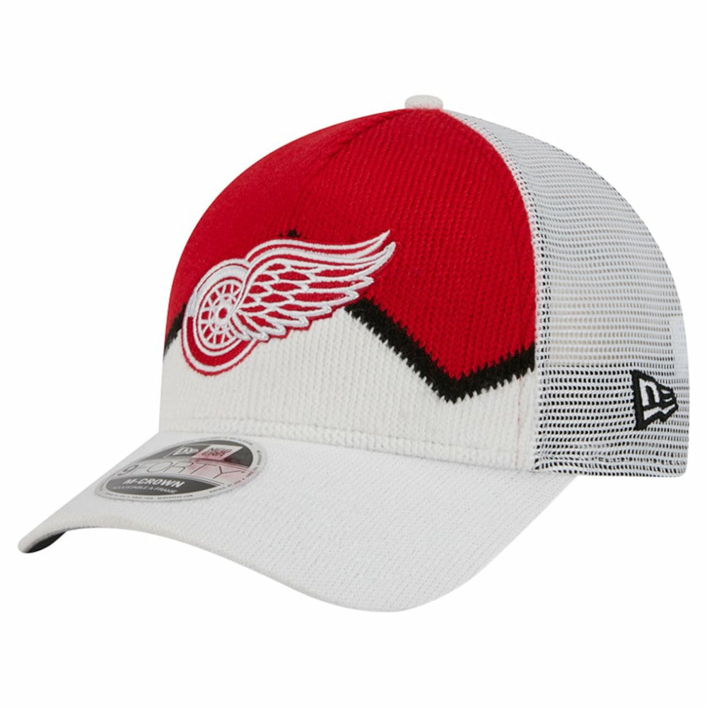 Detroit Red Wings New Era Hockey Sock 9FORTY A-Frame M-Crown Adjustable Trucker Hat