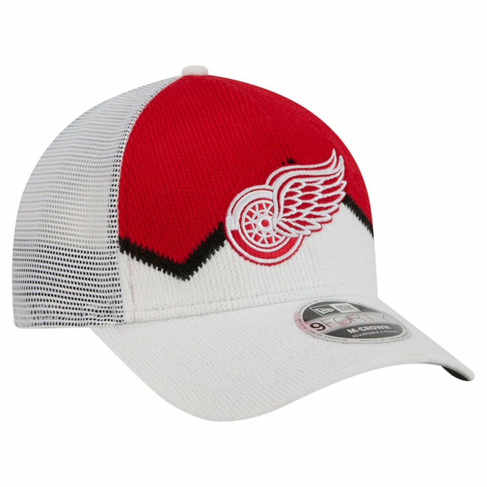 Detroit Red Wings New Era Hockey Sock 9FORTY A-Frame M-Crown Adjustable Trucker Hat