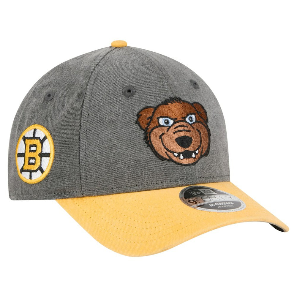 Boston Bruins New Era Mascot 2-Tone 9FORTY Adjustable Hat