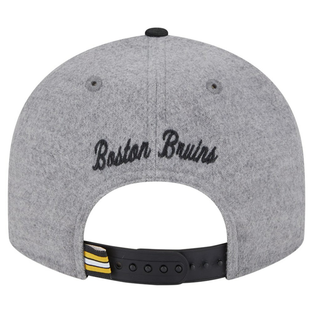 Boston Bruins New Era Wool Pin Low Profile 9FIFTY Snapback Hat
