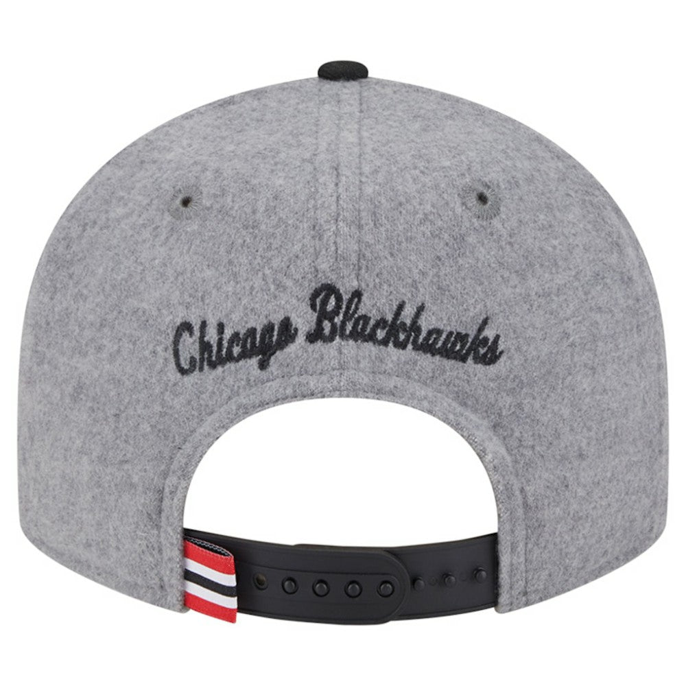 Chicago Blackhawks New Era Wool Pin Low Profile 9FIFTY Snapback Hat