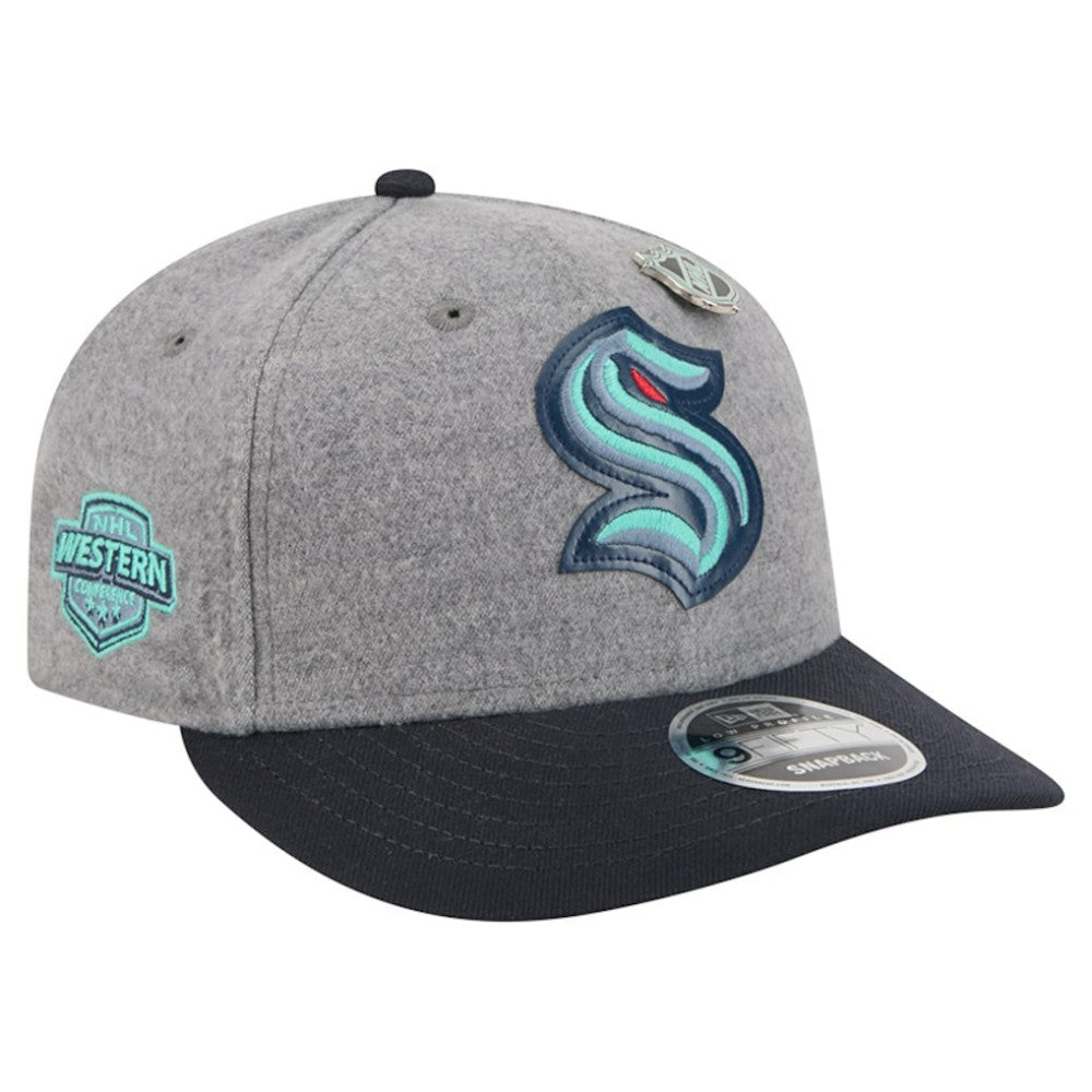 Seattle Kraken New Era Wool Pin Low Profile 9FIFTY Snapback Hat