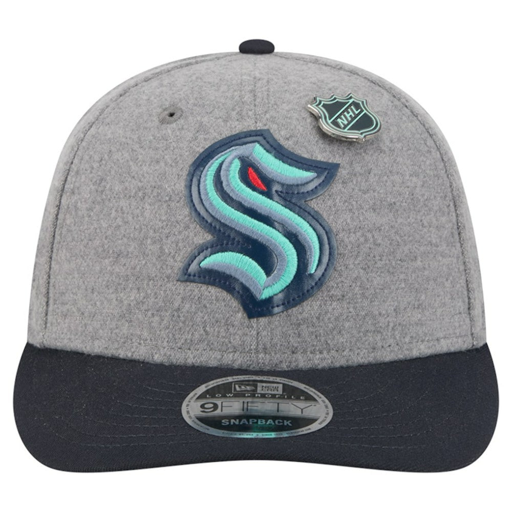 Seattle Kraken New Era Wool Pin Low Profile 9FIFTY Snapback Hat