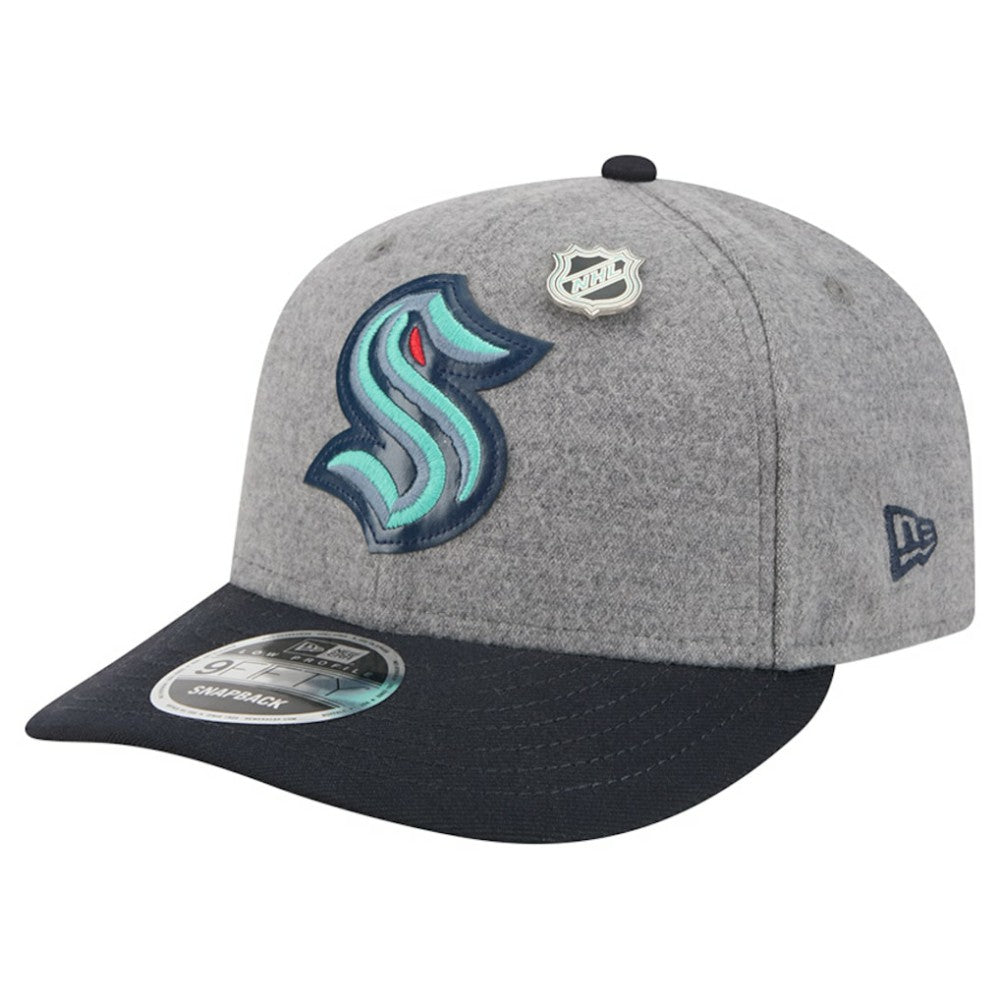 Seattle Kraken New Era Wool Pin Low Profile 9FIFTY Snapback Hat