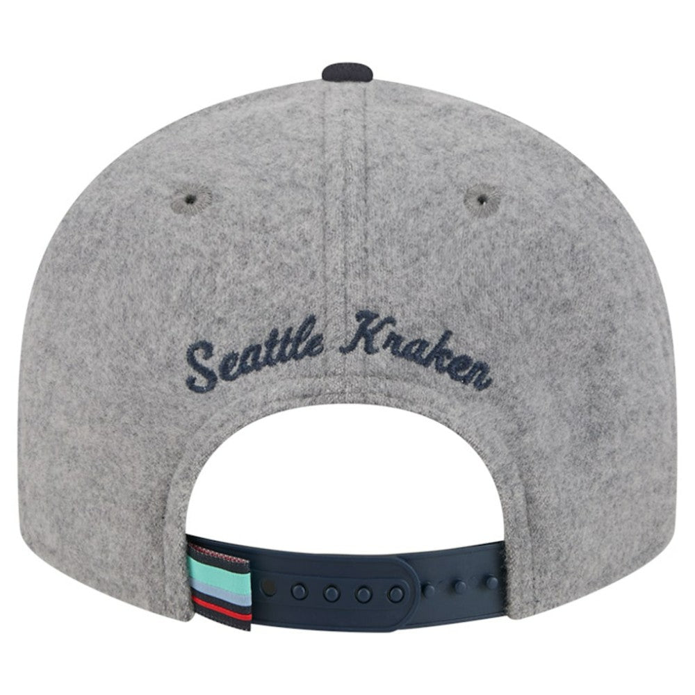 Seattle Kraken New Era Wool Pin Low Profile 9FIFTY Snapback Hat