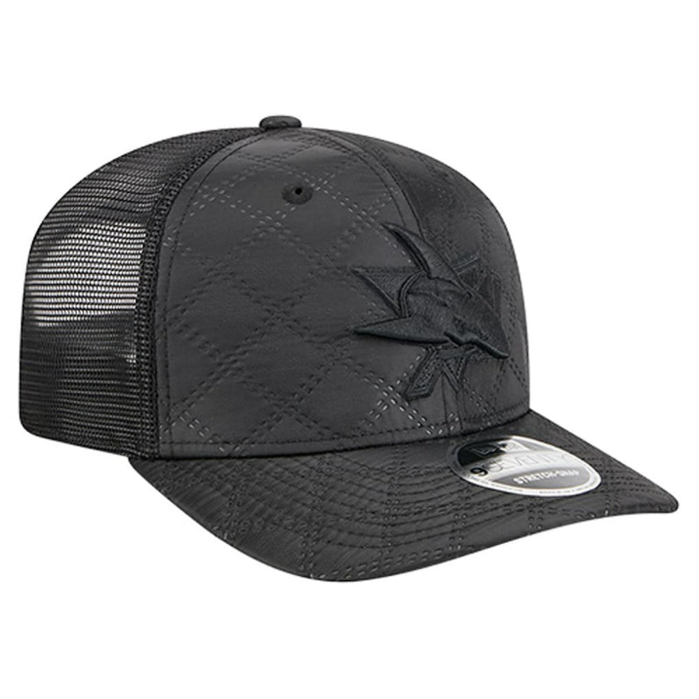San Jose Sharks New Era Quilted Nylon 9SEVENTY Adjustable Trucker Hat