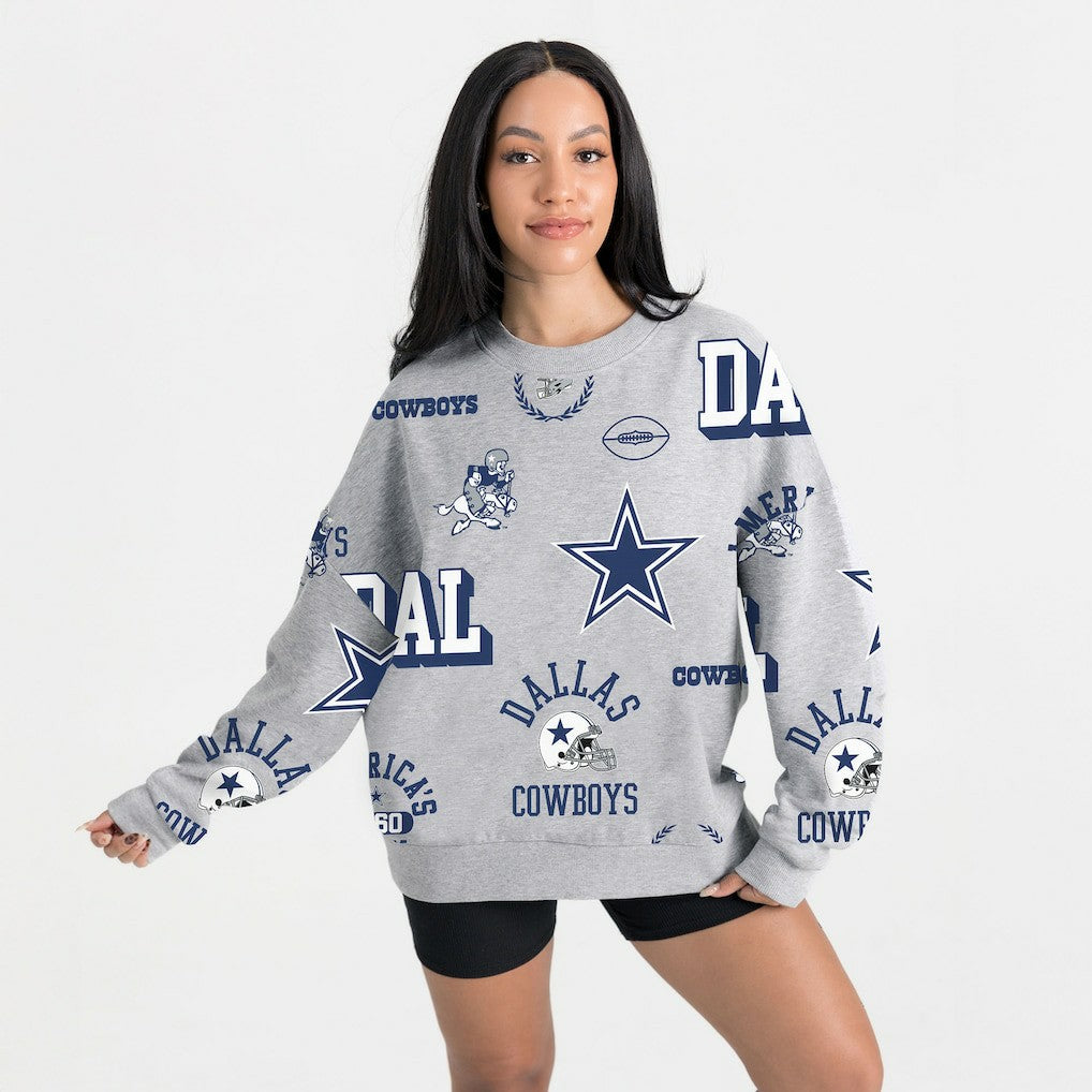 NFL Dallas Cowboys Gameday Couture Women's Always On Repeat Fleece Sweatshirt