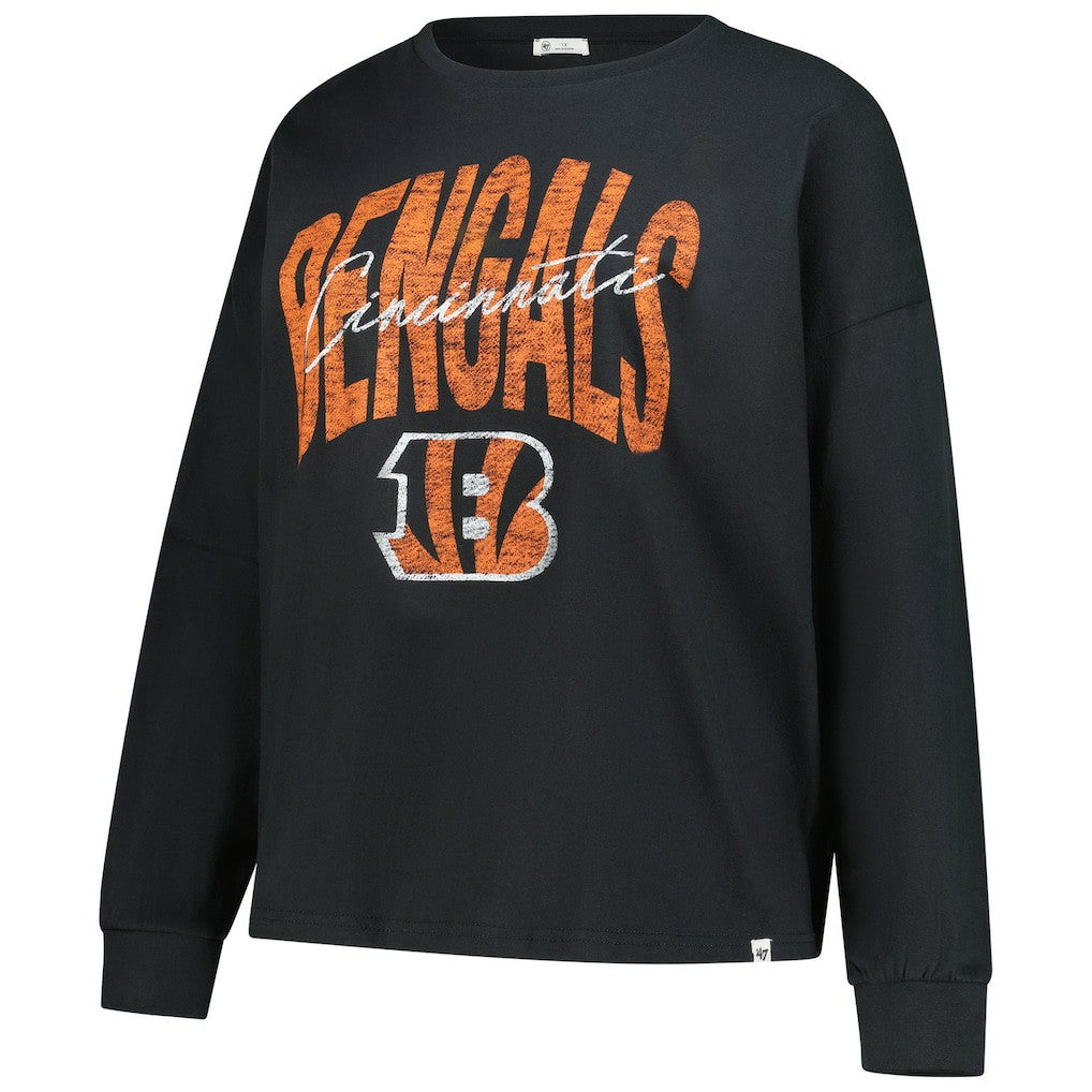 NFL Cincinnati Bengals '47 Women's Plus Size Muse Sydney Long Sleeve T-Shirt