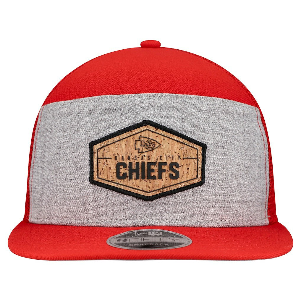 NFL Kansas City Chiefs Cork Split Panel 9FIFTY Trucker Snapback Hat