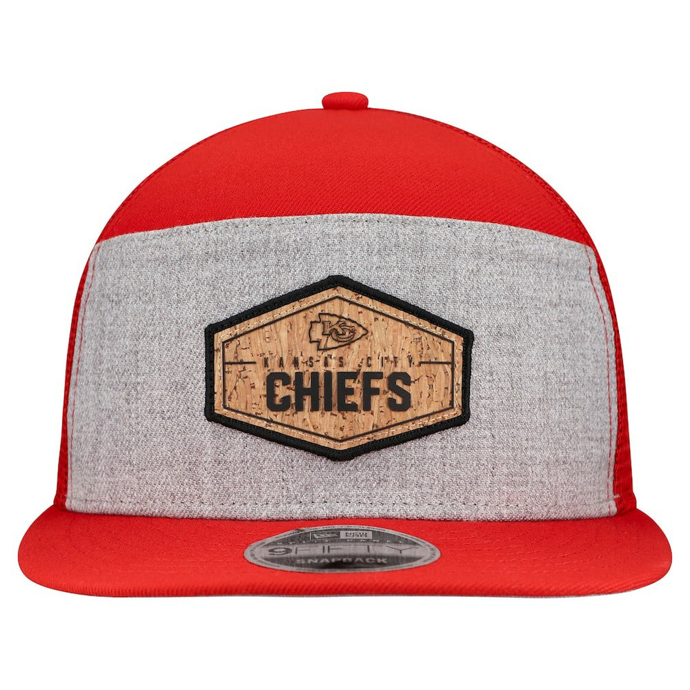 NFL Kansas City Chiefs Cork Split Panel 9FIFTY Trucker Snapback Hat