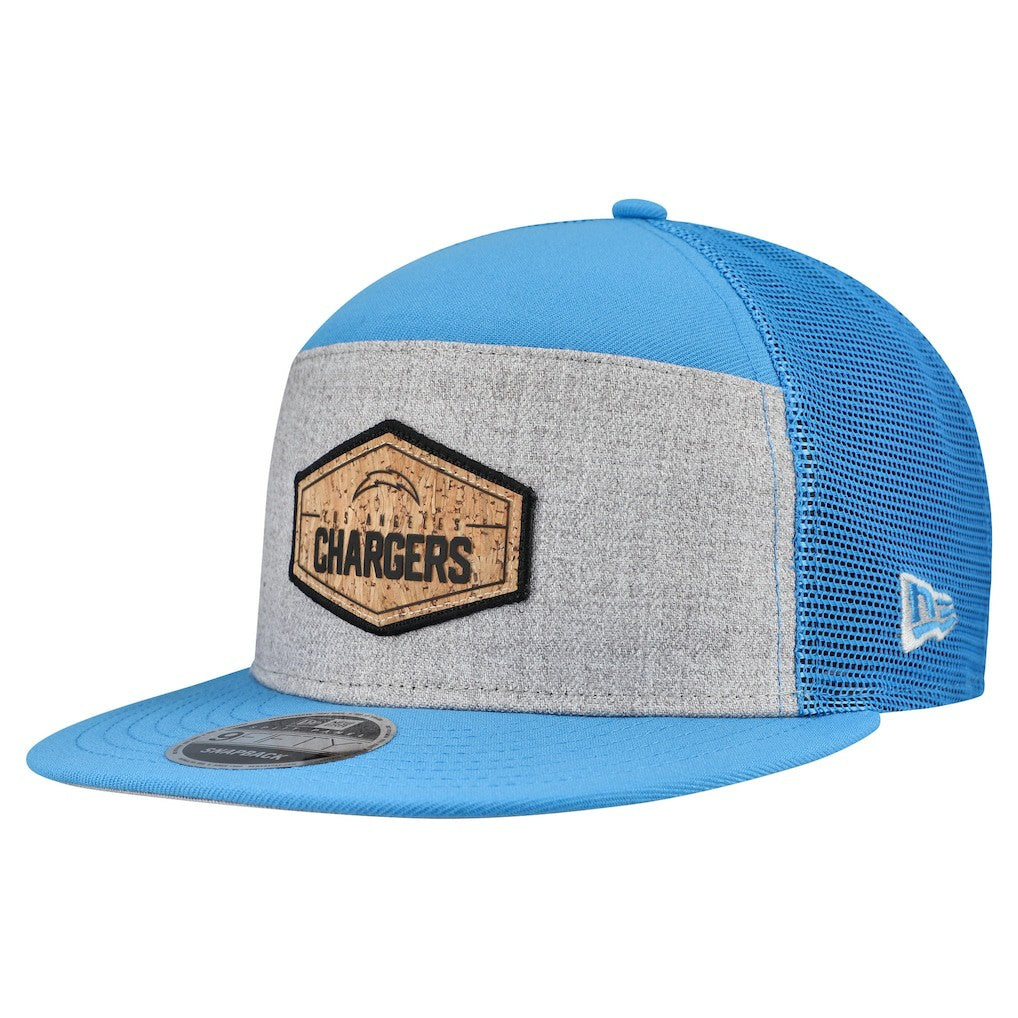 NFL Los Angeles Chargers Cork Split Panel 9FIFTY Trucker Snapback Hat