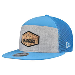 NFL Los Angeles Chargers Cork Split Panel 9FIFTY Trucker Snapback Hat