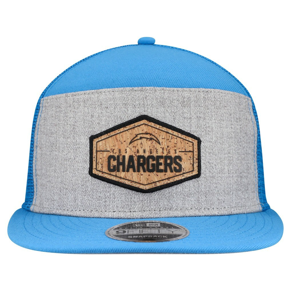 NFL Los Angeles Chargers Cork Split Panel 9FIFTY Trucker Snapback Hat