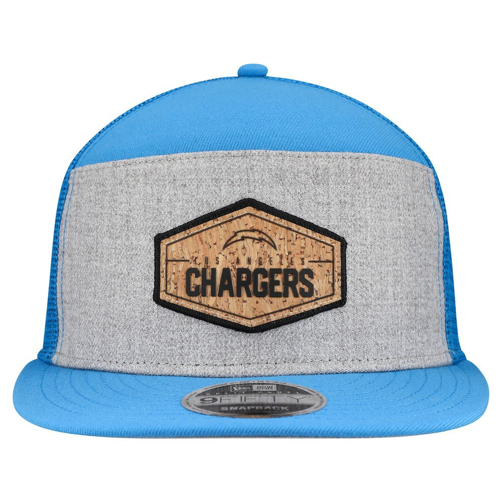 NFL Los Angeles Chargers Cork Split Panel 9FIFTY Trucker Snapback Hat